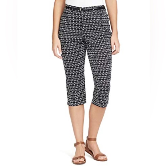 GLORIA VANDERBILT Womens Anita Twill Capri Pants Sz 6 NEW Mid Rise Stretch - Picture 1 of 16